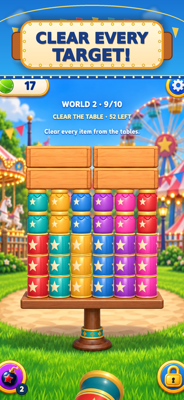 Smash Park gameplay: clear every target from the table